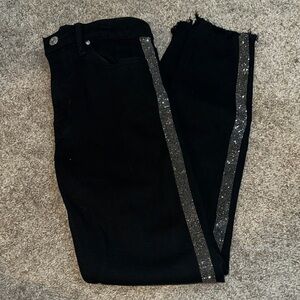 Black Orchid Jeans with Silver Rhinestones